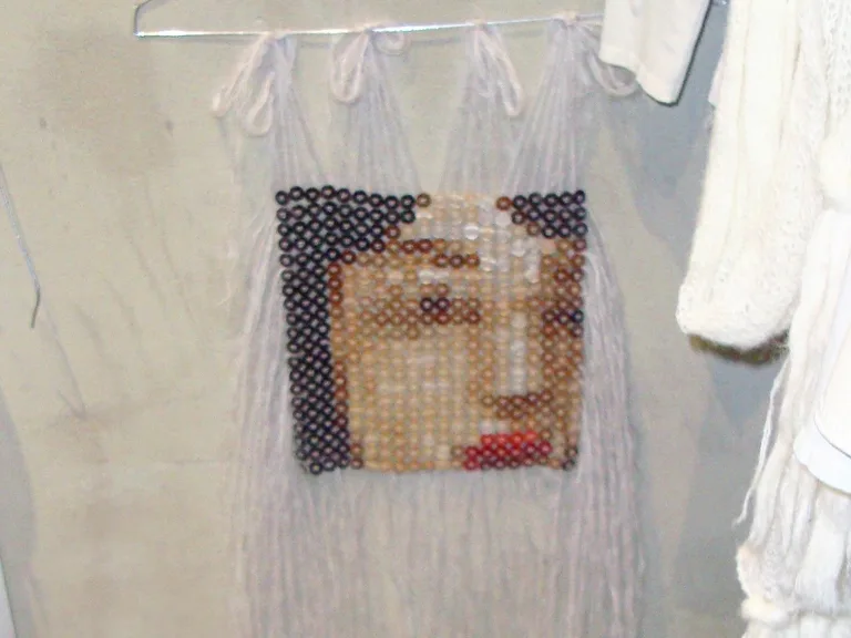 En rörelse i ögonvrån (hand-dyed shirt buttons) and I Found My Love On The Internet by Lovisa Axén