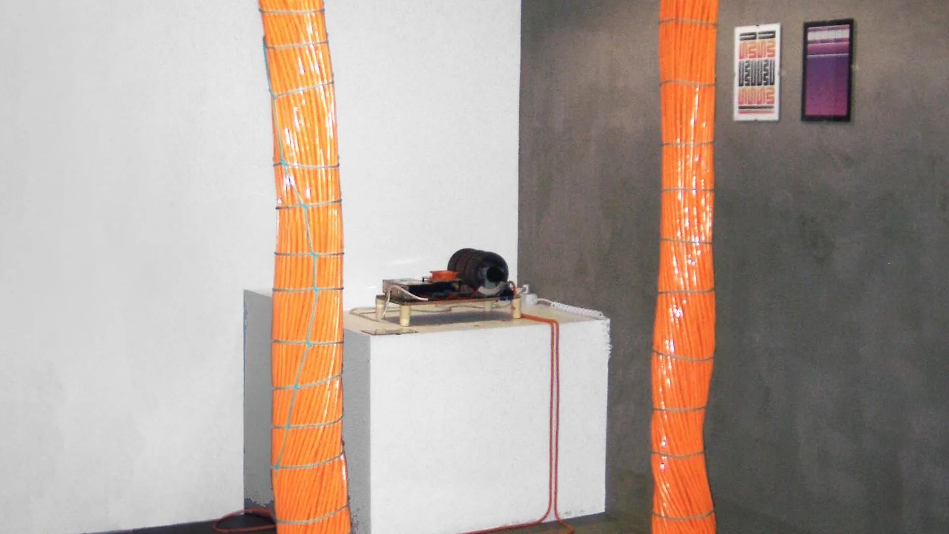 Being a Dove by Maria Kling: a coil of 500 meters of copper cable generating an electromagnetic field.