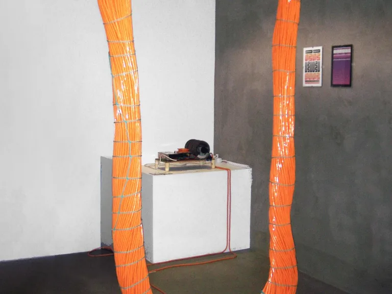 Being a Dove by Maria Kling: a coil of 500 meters of copper cable generating an electromagnetic field.