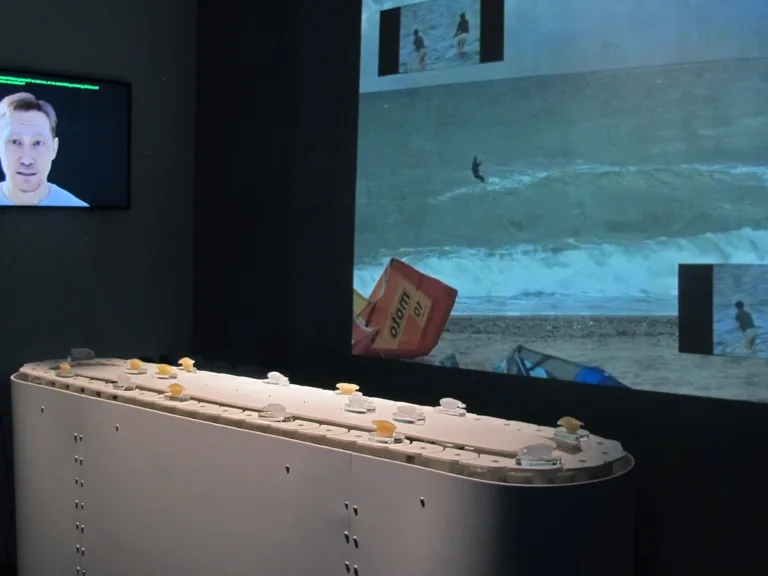 Fragmented video and sculptural elements by Alexandra Sternad