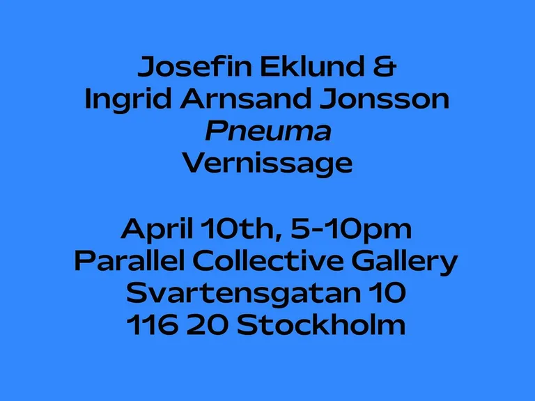 Save-the-date visual for Pneuma vernissage
