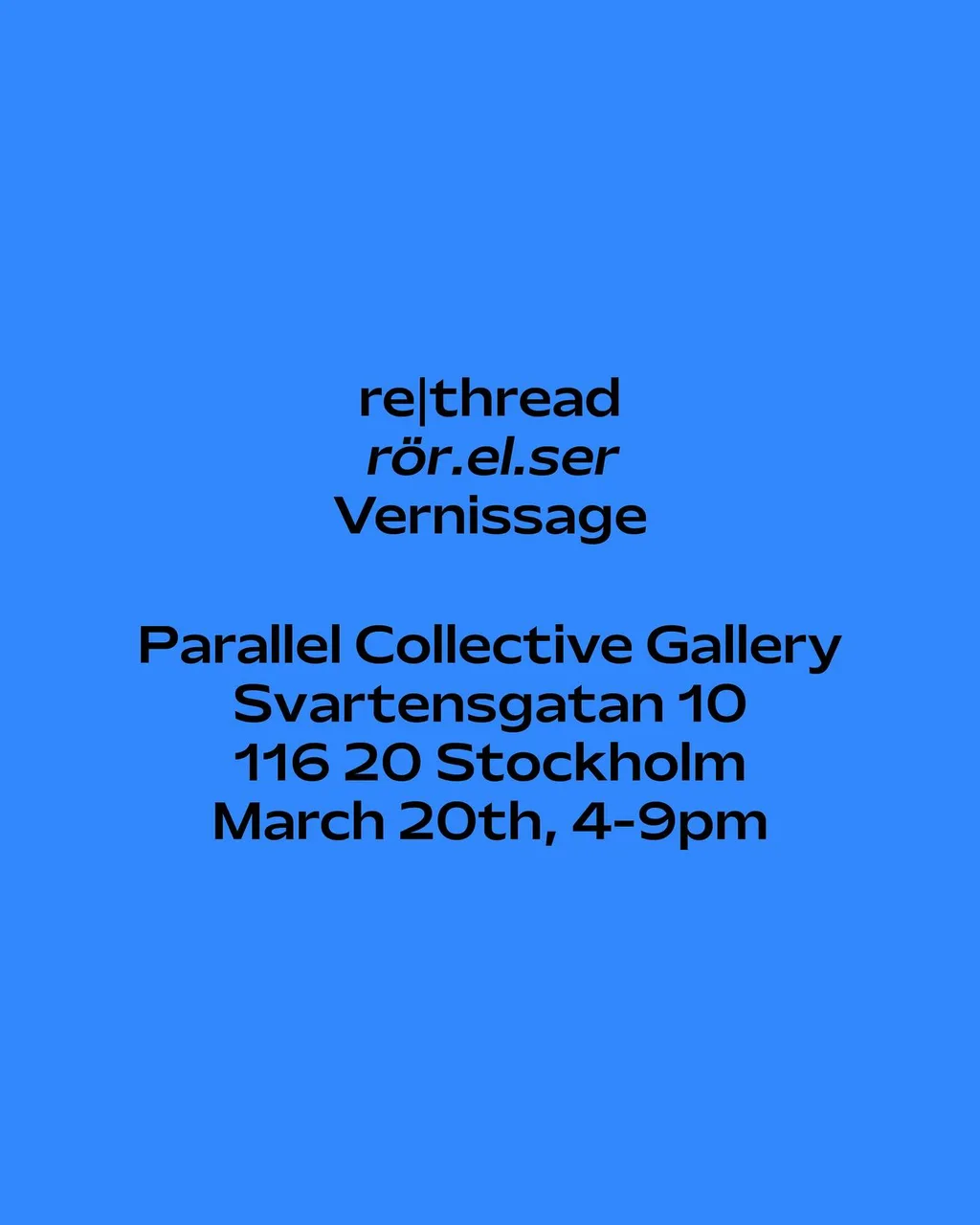 Announcement for ror.el.ser by re|thread