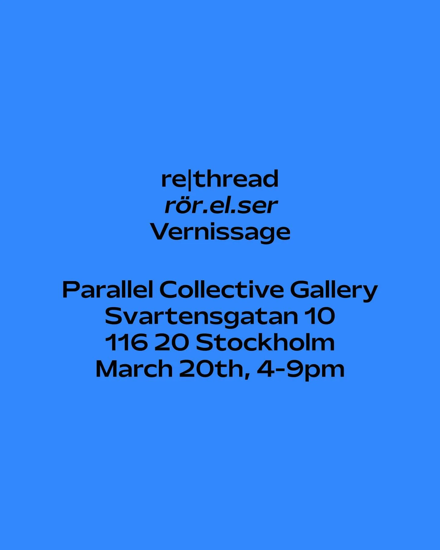 Announcement for ror.el.ser by re|thread