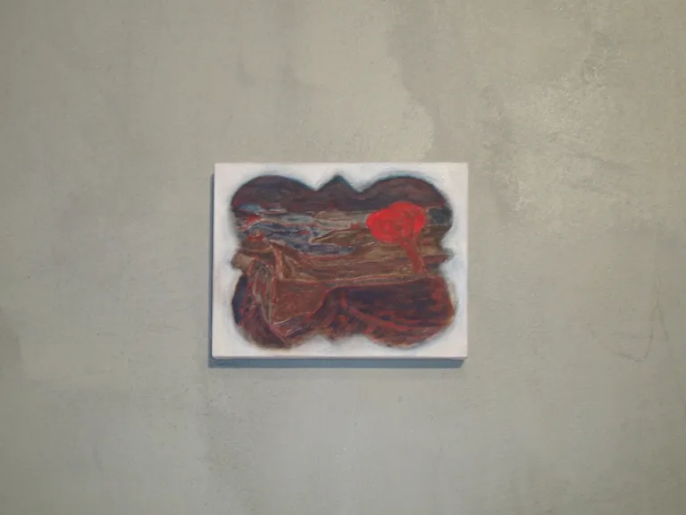 Paintings by Sofia Andersson on the gallery walls