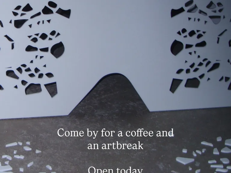 Come by for a coffee and an artbreak - gallery open day slide