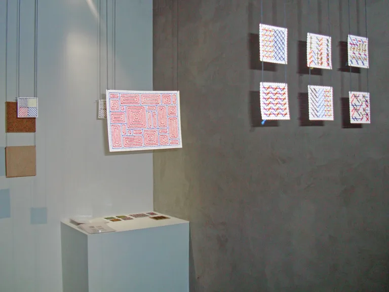 Exhibition view, Punchcards by Roni Kaufman