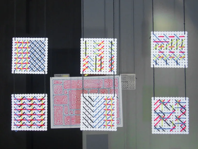 Exhibition view, Punchcards by Roni Kaufman