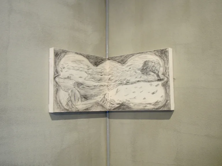 Paintings by Sofia Andersson on the gallery walls
