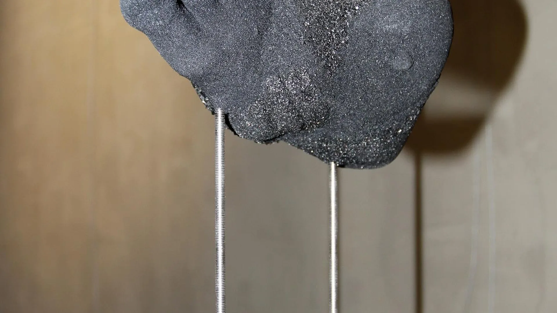 Artwork: Alexandra Moreno, A Knot In Motion (discarded tyres, epoxy, steel)